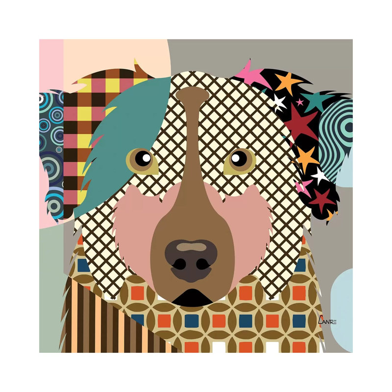 Australian Shepherd by Lanre Studio - Wrapped Canvas Print, 30.48 cm H x 30.48 cm W