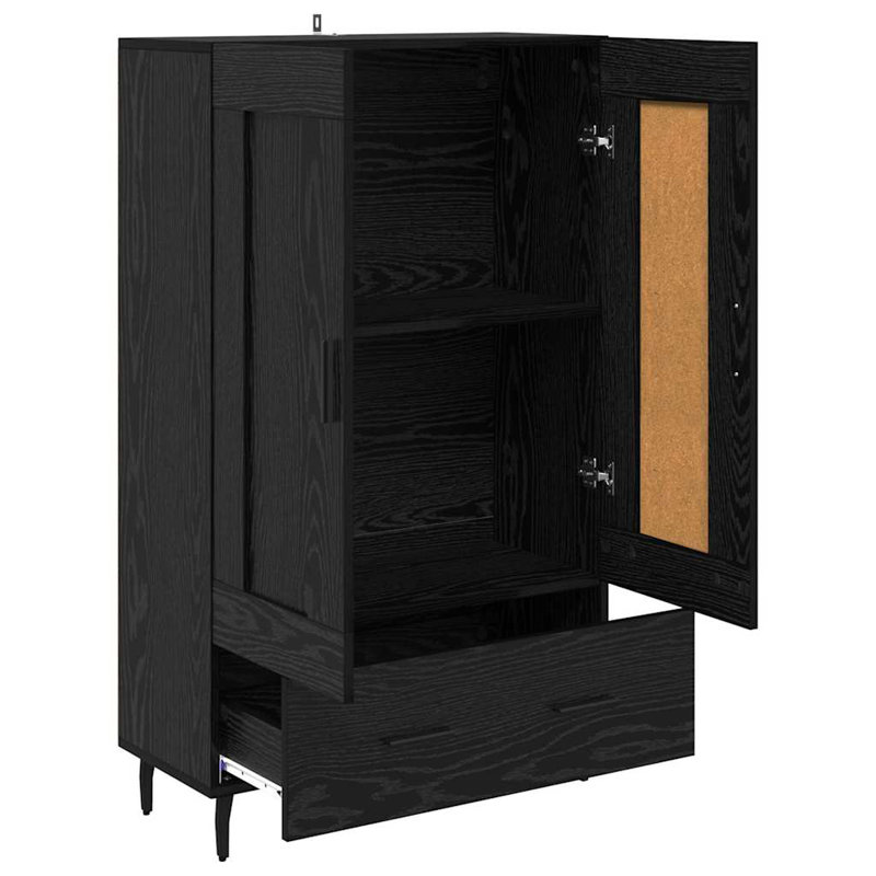 Highboard Accent Chest, Black Oak