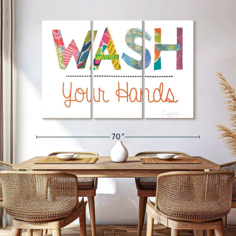 Règle Tergel Wash Your Hands, H 42 po x l 65 po