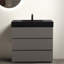 36" Bathroom Vanity Grey - Fashionable, Considerable Drawer Storage, Silent Go Sink Elegant-Attribute, Abundant Operation, Functioning