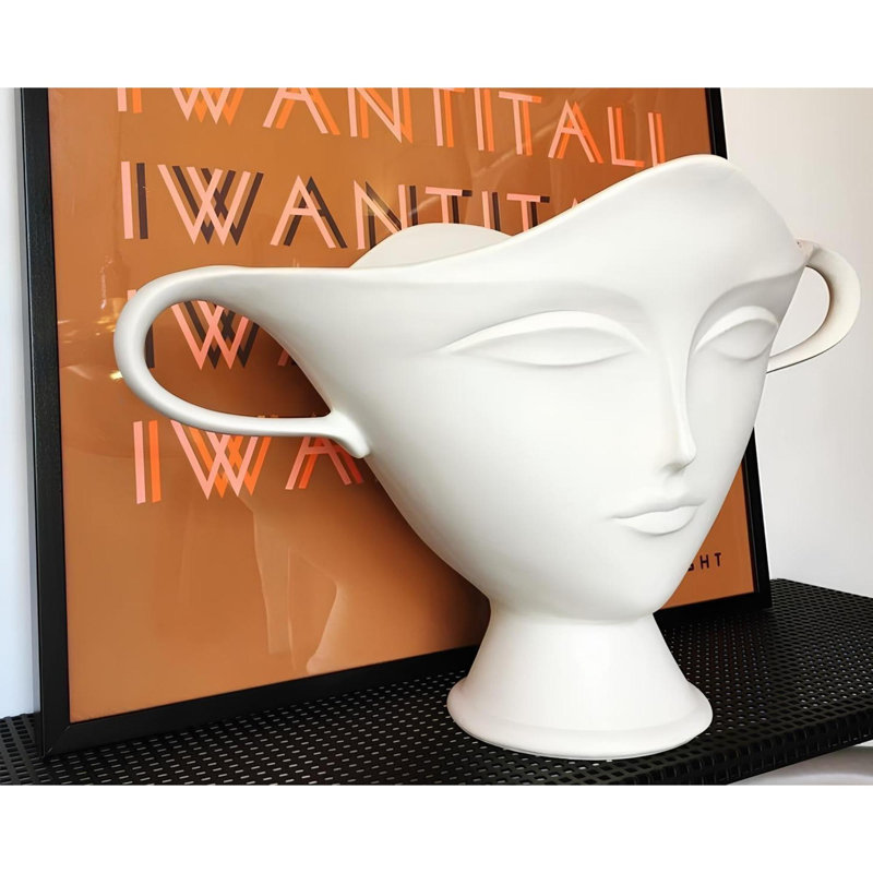 Elegant Decorative Object, White, 11.0 x 19.7 x 7.1 inches | 100% Polyester, Soft & Durable | Ideal for Home Décor, Modern Style, Perfect for Living Room & Bedroom Accents, Versatile & Chic Design