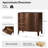 Arelys Modern 27''W 3-Drawers Curves End Table with Built-In Charging Station-548763381