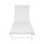 Chaise longue blanche, chaise longue d'extérieur