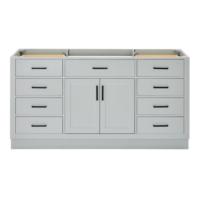 Osoria 66'' Solid Wood Single Bathroom Vanity Base Only, Base Cabinet without Top