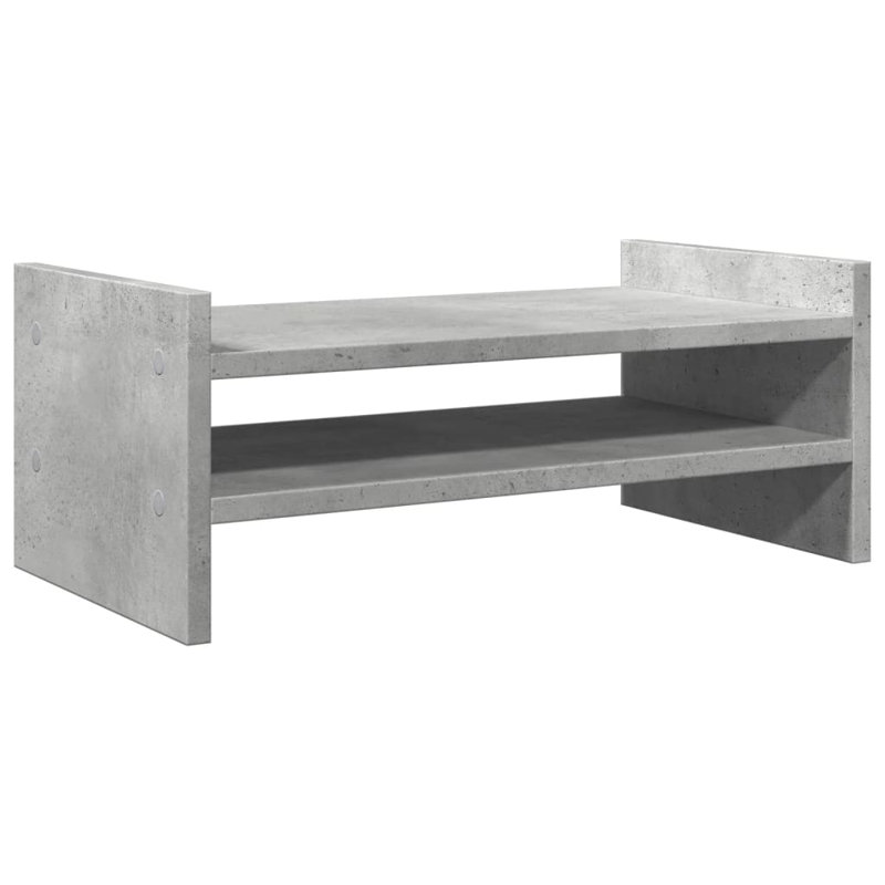 Shirleyan Manufactured Wood Monitor Stand, Concrete Grey