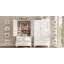 Armoire-penderie en acier 71 po avec 2 tringles de suspension, 2 tablettes réglables pour garde-robe et 2 tiroirs pour la chambre à coucher, entrée, blanc