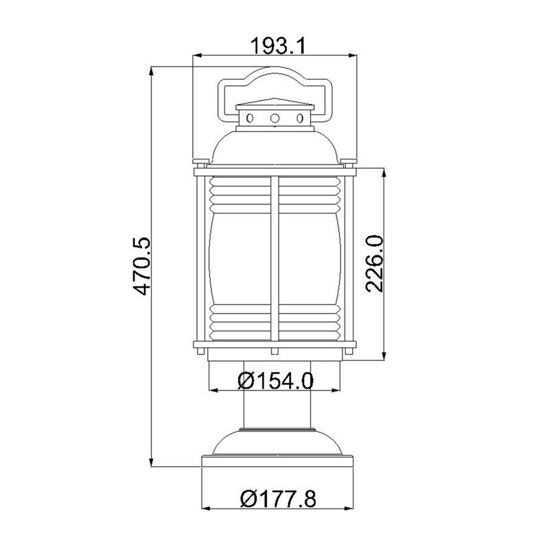 Alexandra Transparent Pier Mount Light
