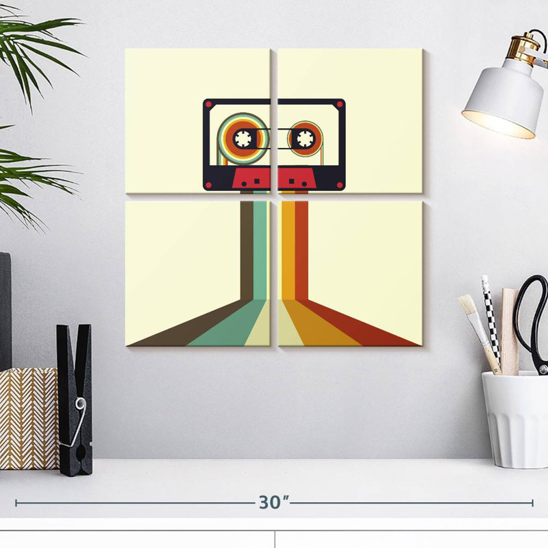Cassette rétro Abarca, H 18 po x l 18 po