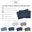 Paire de taies d'oreiller 100% coton Classic Cool & Crisp Classic-1118112940-1118112942
