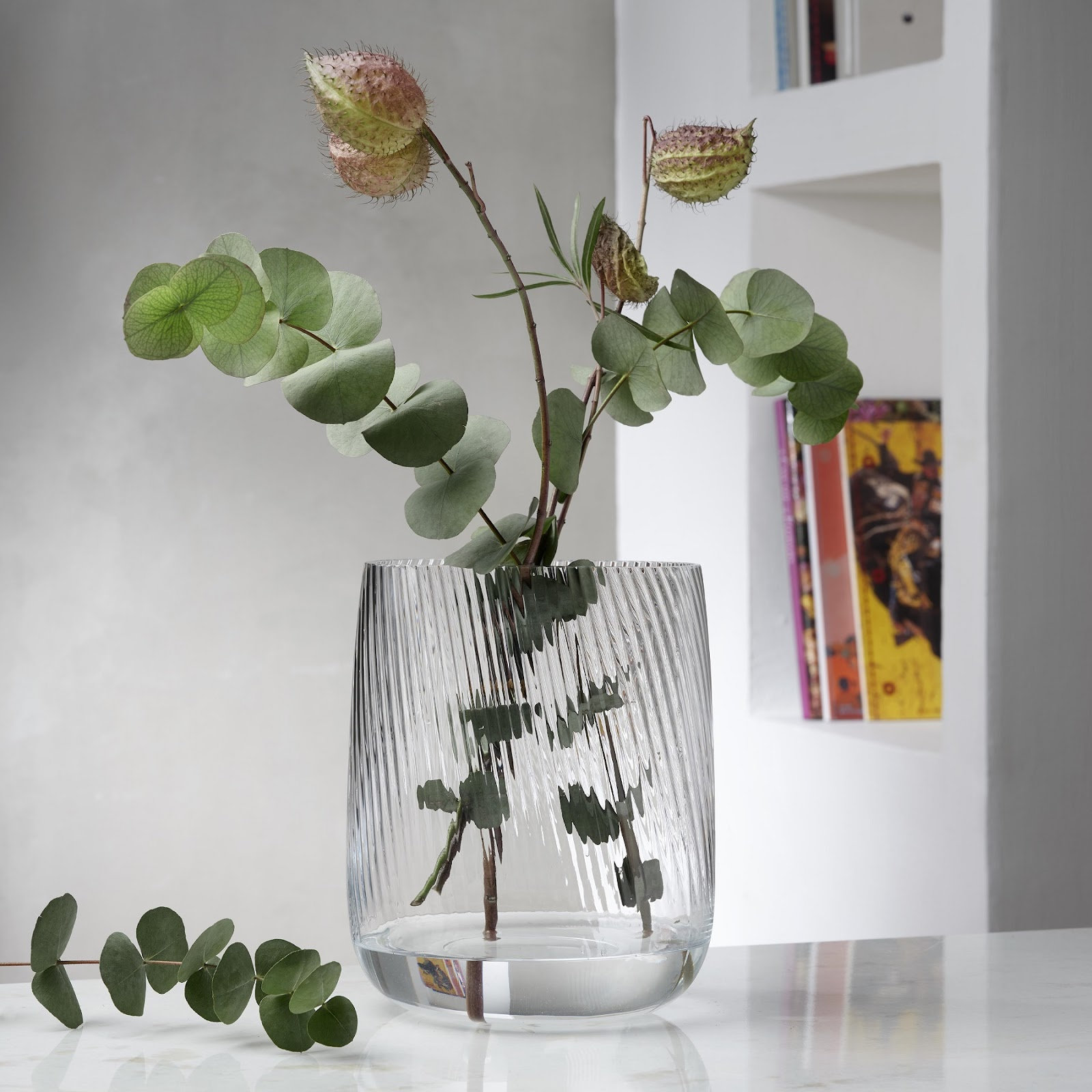 Opti Crystal Table Vase, Clear, overall height- 9.55"