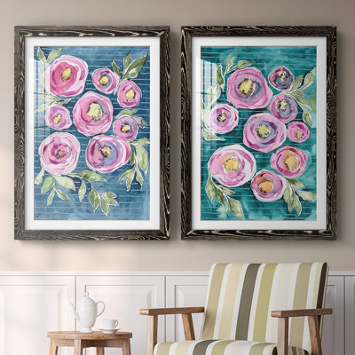 " Floral Radiance I " 2 - Pieces Painting Print