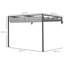 Brilea 2.97m x 3.97m Steel Pergola