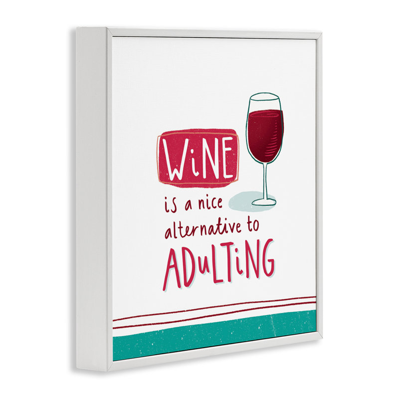 Drôle de vin, estampe numérique par Courtney Morgenstern, Estampe numérique encadrée blanc bord de mer, H 24 po x l 24 po