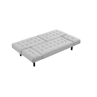 Futon Sofa Biscuit Tufting Seat Back 1Pc Sofa Adjustable Arm Rests Converts To Bed Couch