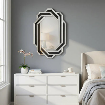 Decorative Mirror For Wall Modern Bathroom Wall Mirror, Luxury Vanity Mirror, Crystal Crush Diamond Mirror For Living Room,Bedroom,Entryway