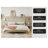 Solid Platform Bed With Rattan-189448606