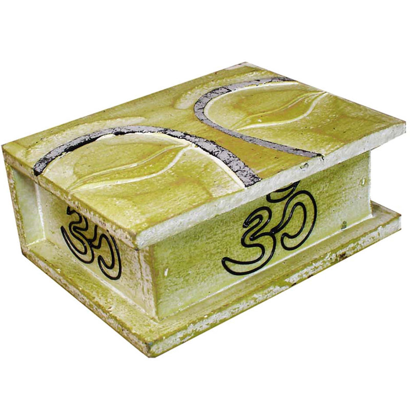 Boîte à bouddha trinket yeux Witteride, Jaune