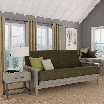 Leupp Polyester Box Cushion Futon Slipcover