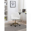 Chaise de bureau rotative à hauteur ajustable 360 ° avec pieds en métal dorés et roue universelle
