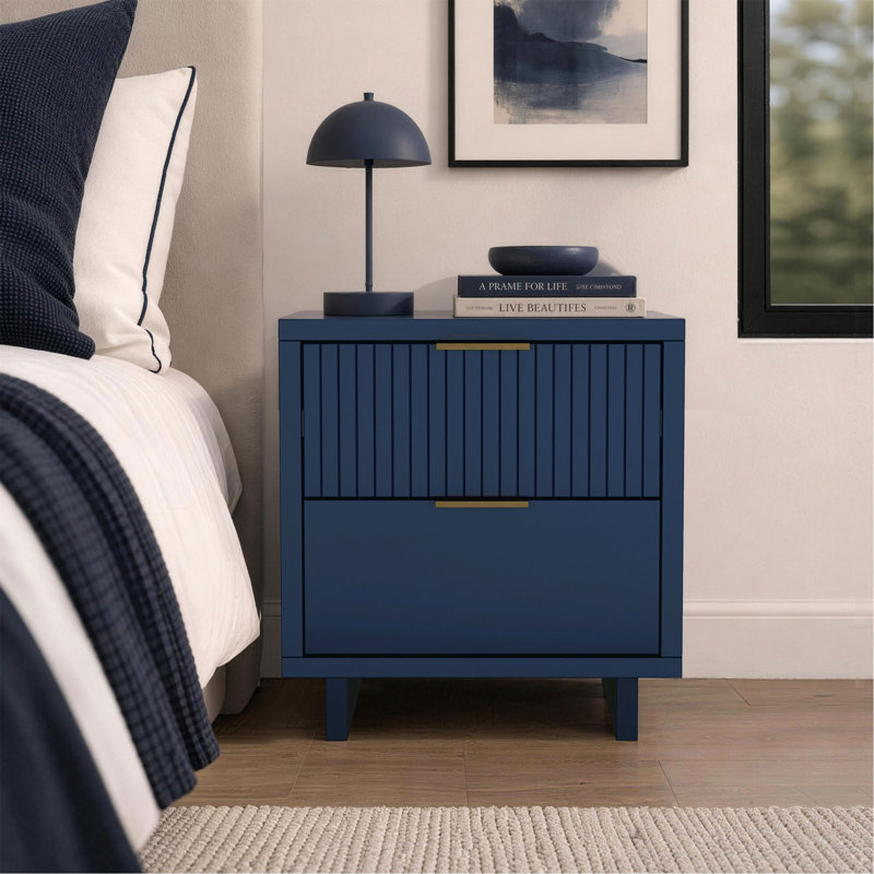 Table de chevet, Bleu