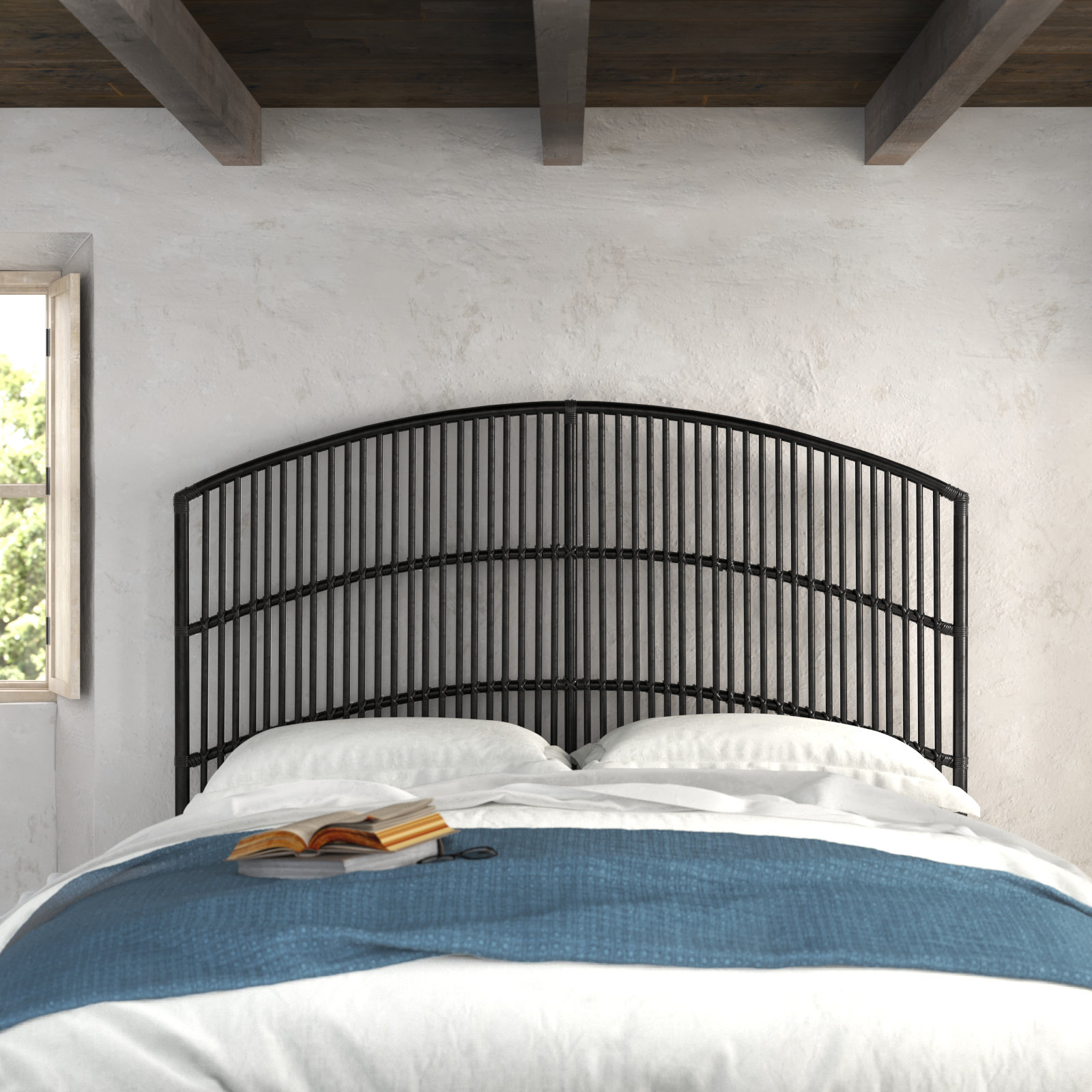 Addy Solid Wood Headboard, King