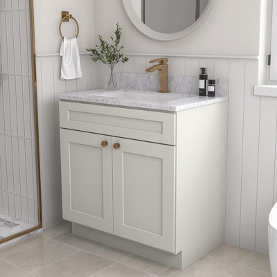 Ready to Assemble Solid Wood Shaker Sink Base Bath Cabinet Only – Countertop Not Included