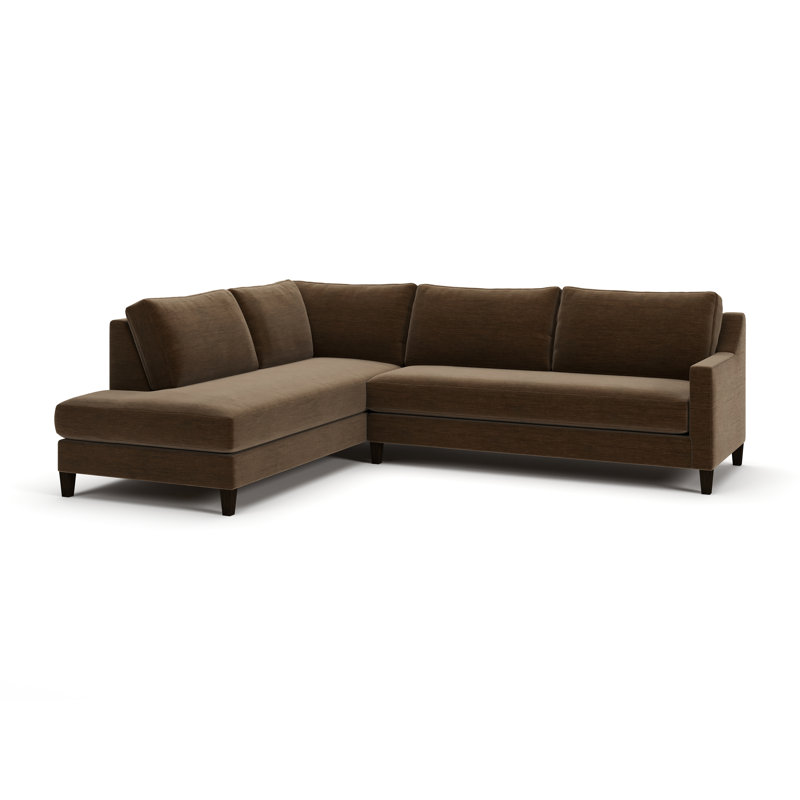 Baker 2-PC Upholstered Sectional, Evan Bark, Left Hand Facing