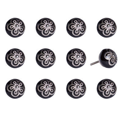 Hand Painted 1.5" Diameter Mushroom Knob Multipack