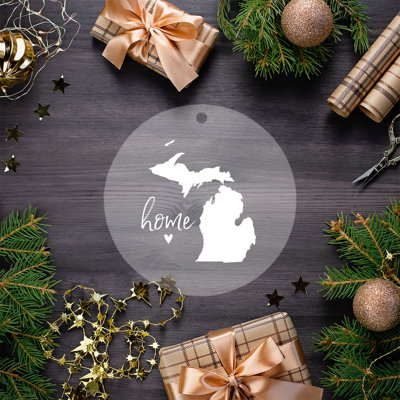Ornement en forme de fête des États-Unis, Michigan Home