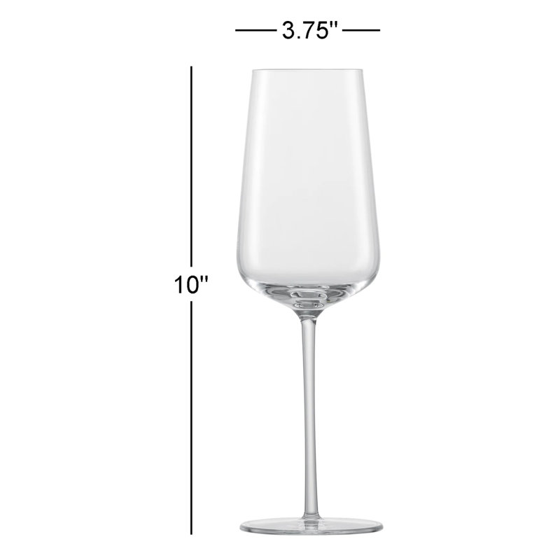 Vervino Champagne Lead Free Crystal Flute, 11.8 Oz