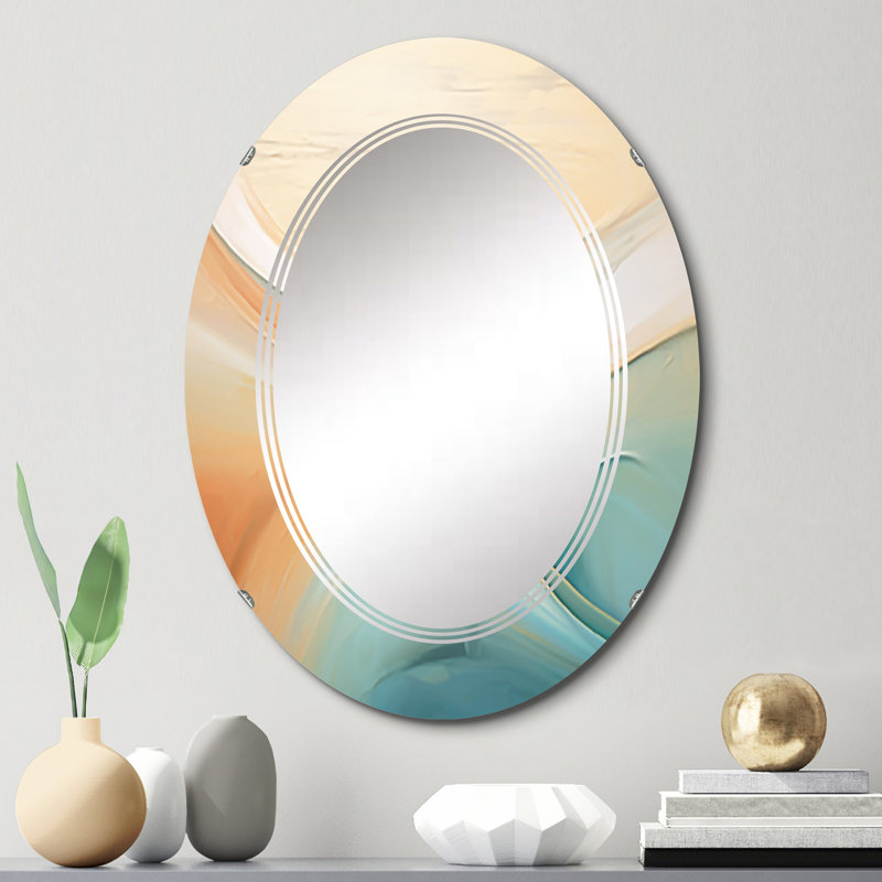 Craignagat - Miroir mural moderne ovale, 30 po x 20 po