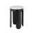 Vesel Cole And Grey Metal Round Side End Accent Table With Marble Tabletop