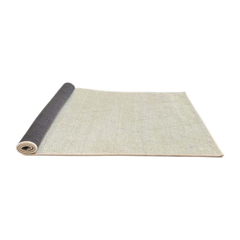 Tapis beige à motif géométrique Lowman, Rond 5 pi