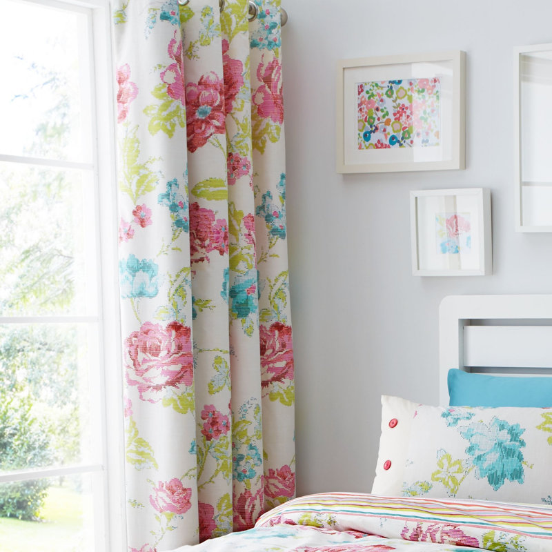 Stab Stitch Floral Single Panel