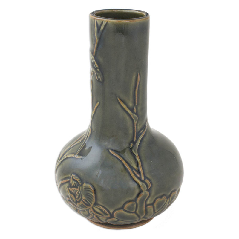Vase de table en céramique fabriqué à la main Boshra par Duangkamol