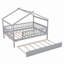 Wooden House Bed With Twin Size Trundle-844301955-844301959
