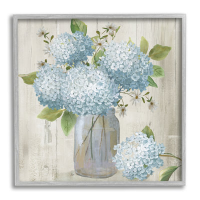 Rustic Country Hydrangeas encadré sur bois par Nan Print