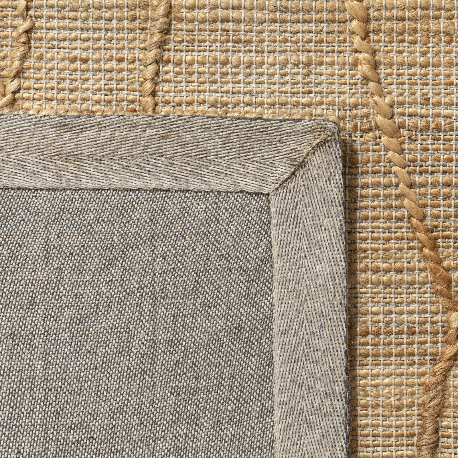 Ada Hand-Woven Abstract Jute Wool Rug, Rectangle 7'9" x 9'9"