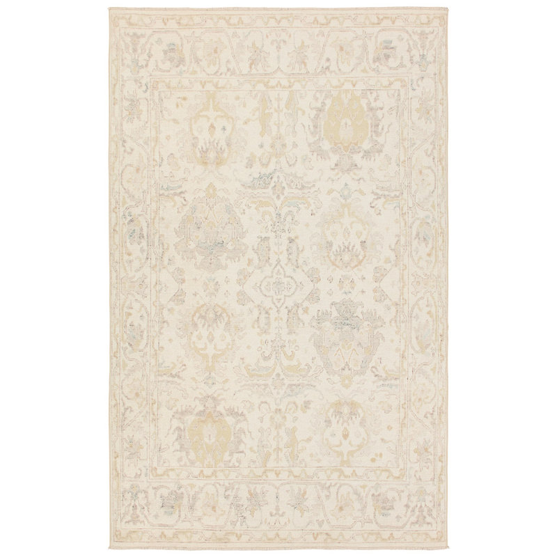 Tapis blanc de style rétro, Tapis de couloir 2 pi 6 po x 8 pi
