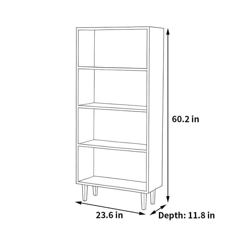 Leithgow, (4 tablettes) H 60,2 po x l 23,6 po x P 11,8 po