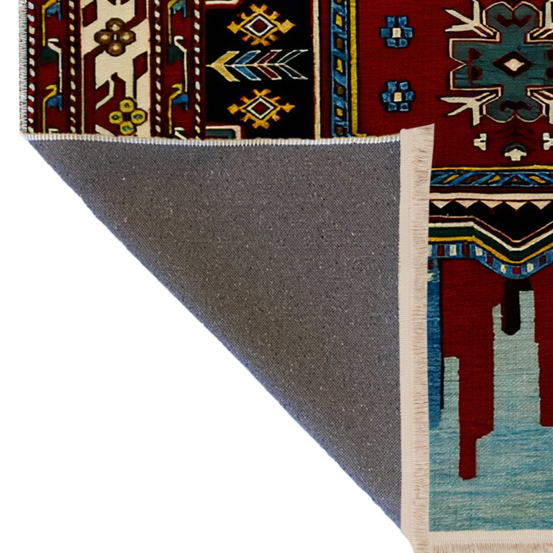 Tapis d'intérieur / extérieur en polypropylène tissé à la machine Rufin, Rectangle 5 pi 1 po x 7 pi 7 po