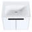 60" White Bathroom Vanity With Shelves And Ceramic Basin - Classic Look Wall Mounted Sink Cabinet Elegant Option