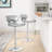 Leopoldo Swivel Upholstered Adjustable with Metal Frame-1273325861