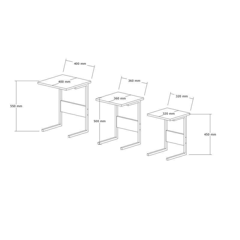 Puqa Design Coffee Table, Grey