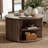 Leathia Fluted Coffee Table Round With Large Storage-1050809319