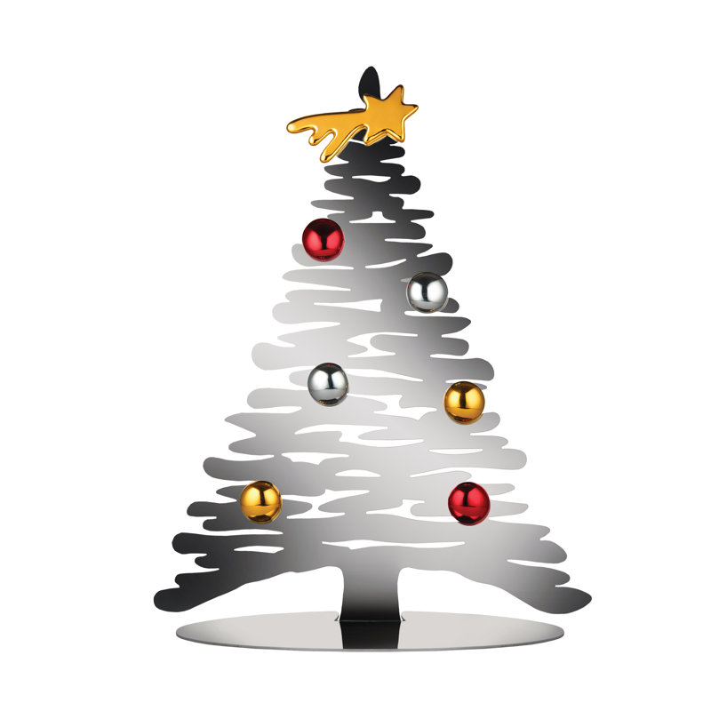 Bark Christmas Tabletop Tree, Steel, 30cm H x 25cm W x 9cm D