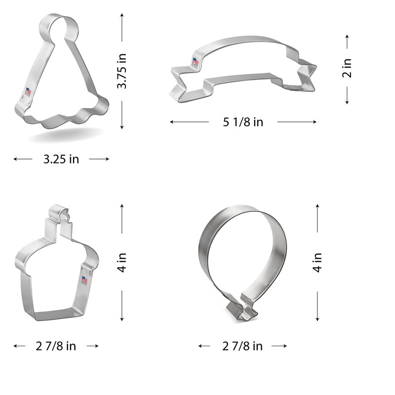 CookieCutter.com 4 -Piece Non-Stick Cookie Cutter