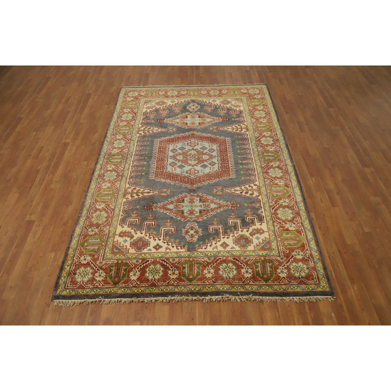 Geometric  Handmade Area Rug 6x9