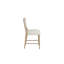 Tabouret de comptoir 2, siège revêtu de sable, siège en tissu pour un confort éclatant, hauteur, bois massif et couleur sable 2 - hauteur du siège