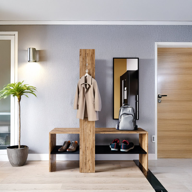 Hall Tree With Mirror